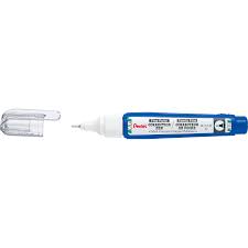 Pentel ZL112 Correction Pen, Blue Bellows, Metal Tip, Fine Point (4.2ml)