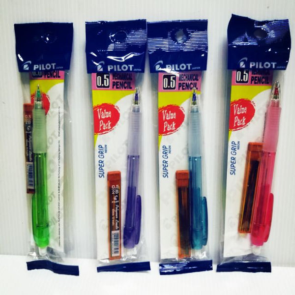Pilot Supergrip Mechanical Pencil 0.5 & 0.7 with Assorted Colours with Lead