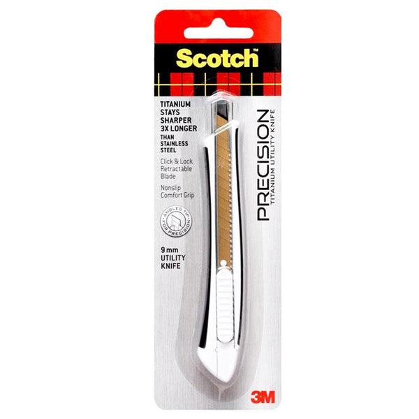 3M Scotch™ Titanium Snap-Off Utility Knife|Large|Silver