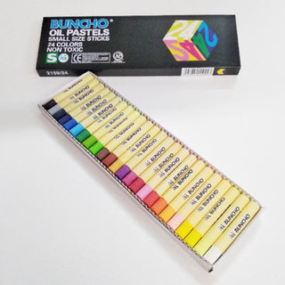 Buy buncho-oil-pastels-small-size-sticks-24-colours-non-taxic BUNCHO OIL PASTELS Small Size Sticks 12 Colours NON TAXIC