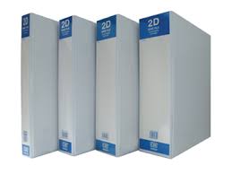 CBE PVC 2D WHITE RING FILE (with transparency cover)