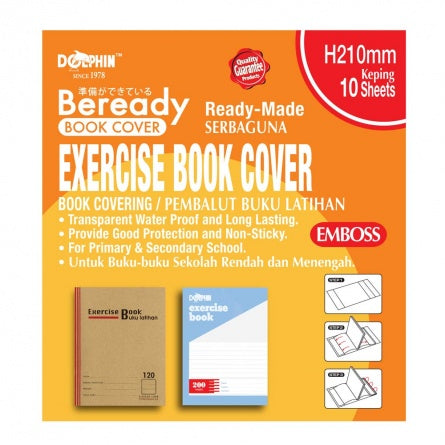 DOLPHIN  Beready EXERCISE BOOK COVER (H210mm 10 Sheets)