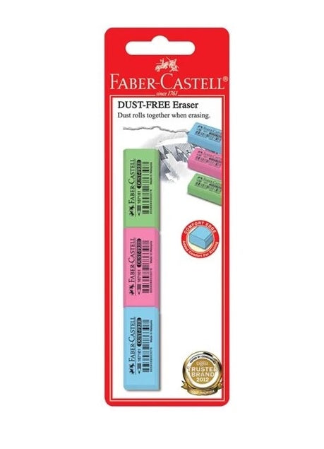 Faber Castell Dust Free Eraser 3 in 1 Pastel