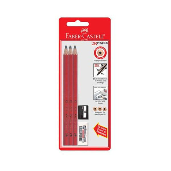 Faber Castell Hexa 2B Pencil Set 2B