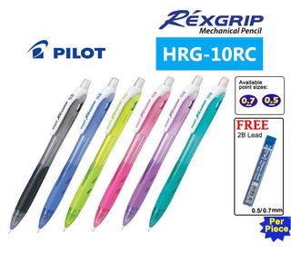 Pilot Rexgrip PASTEL Mechanical Pencil 0.5 & 0.7mm with Assorted Colours with Lead