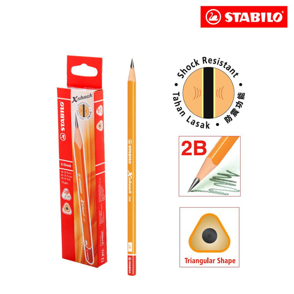 STABILO X-shock 2B Pencil (Tri Grip)