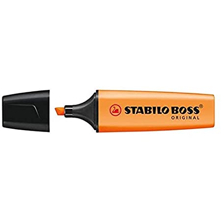  Stabilo 48591 BOSS Original Highlighter, Chisel Tip,  Fluorescent Yellow Ink, Carton of 500 : Office Products